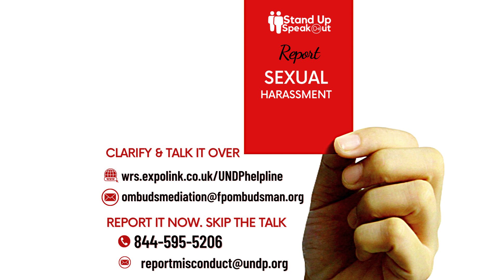 How To Report Sexual Harassment United Nations Development Programme